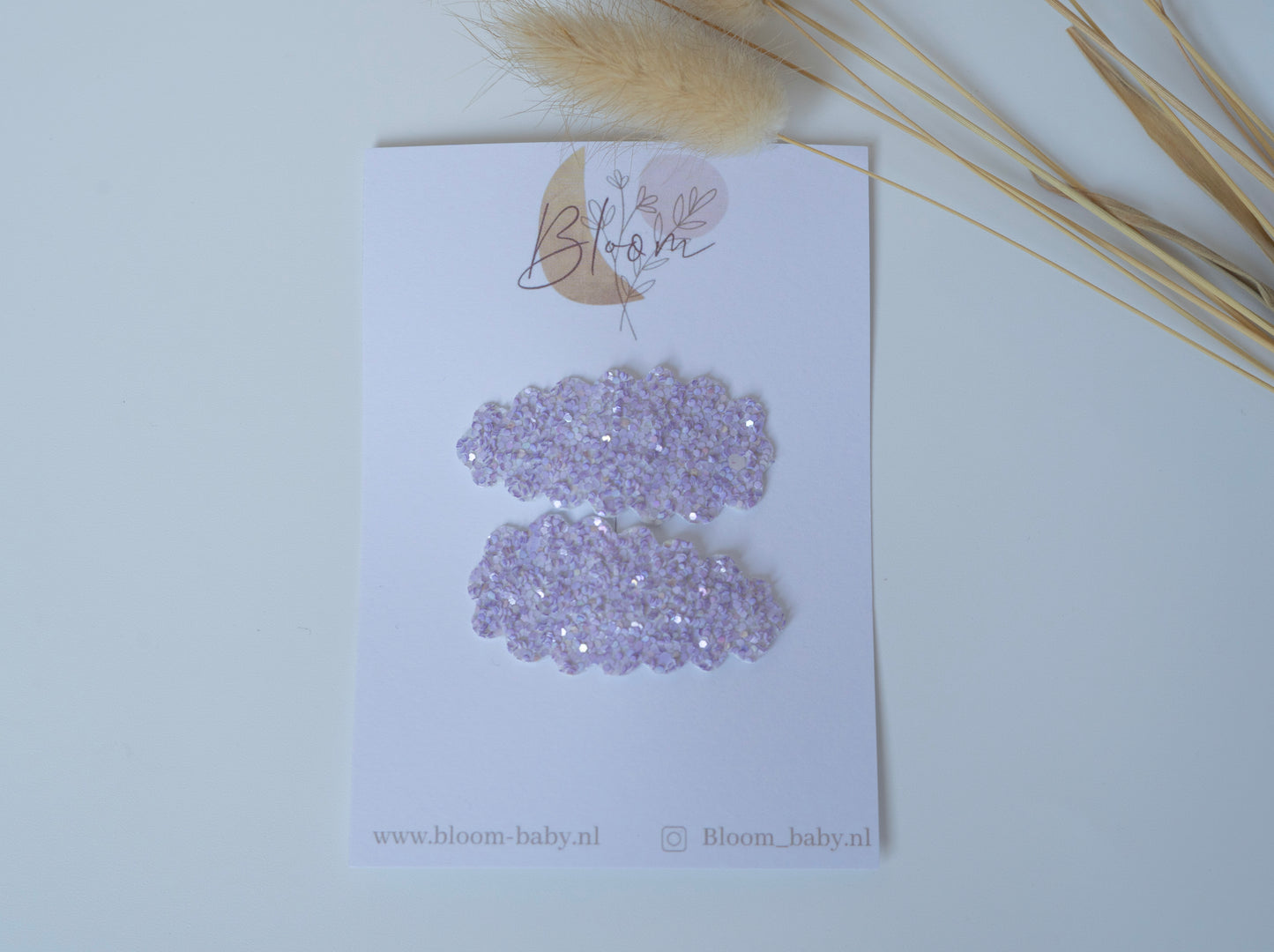 Glitter paars 2 stuks