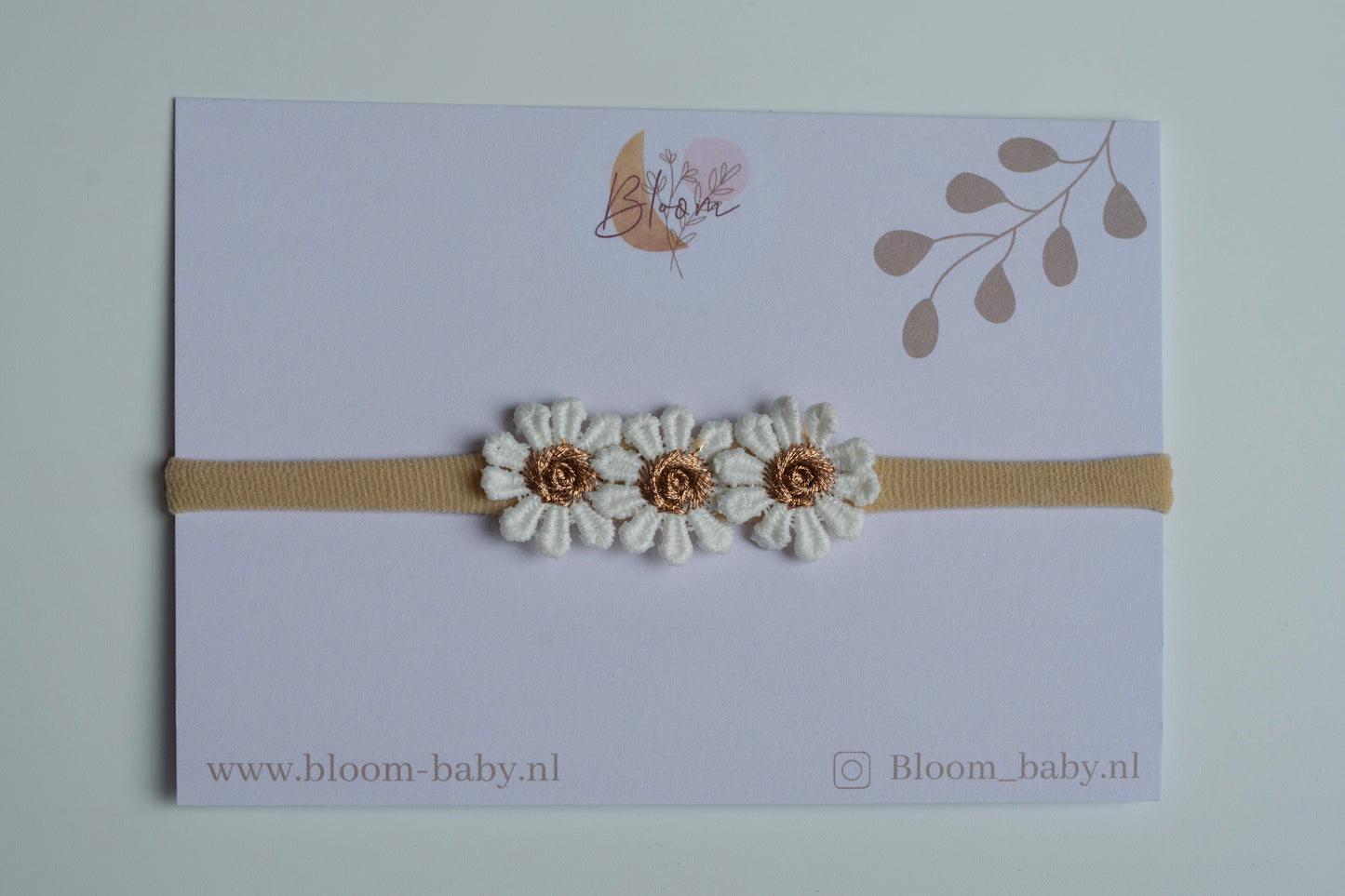 Haarband madelief bronze