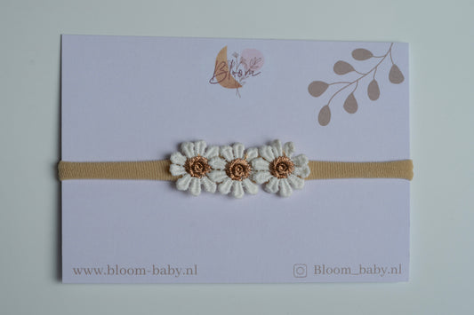 Haarband madelief bronze