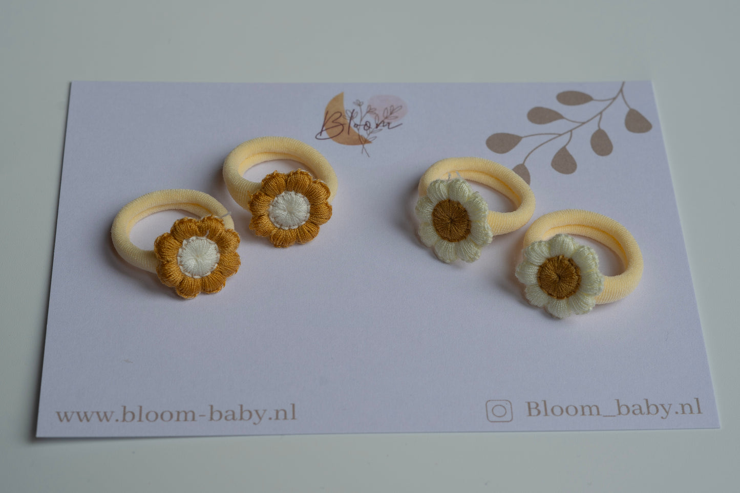 Haarelastiek Daisy 4 stuks