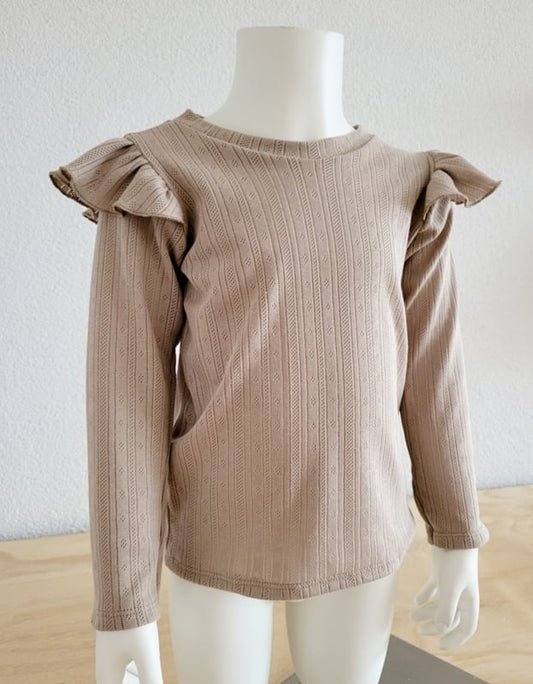 Longsleeve donker Beige