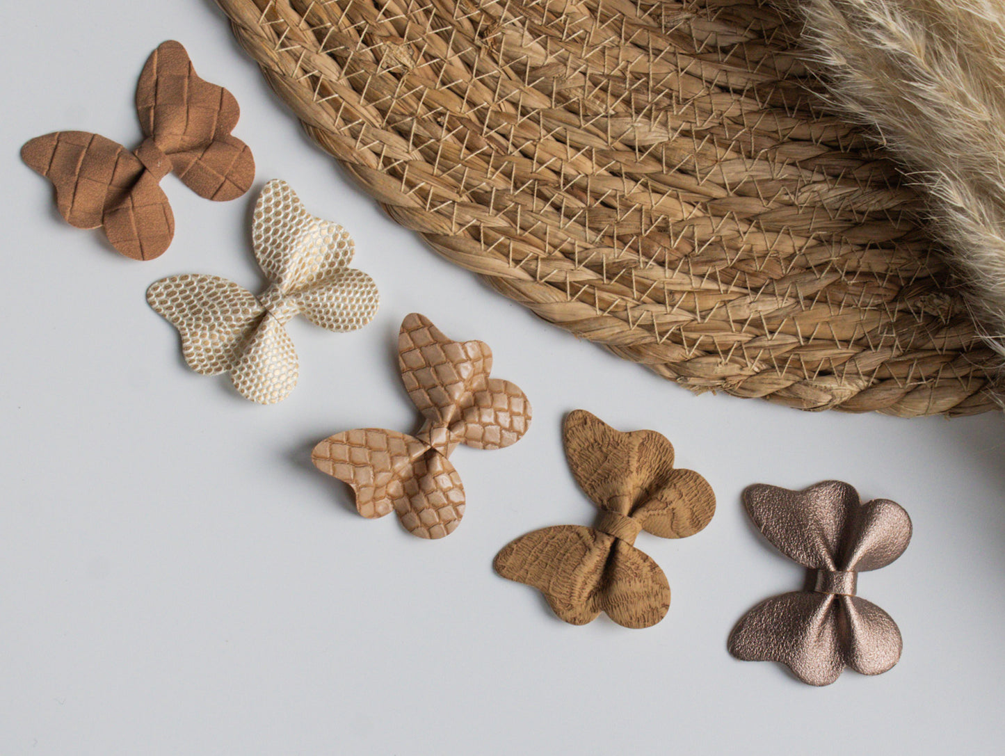 Vlinder strik bruin krokodillenleer