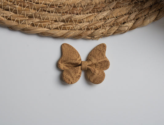 Vlinder strik bruin kant