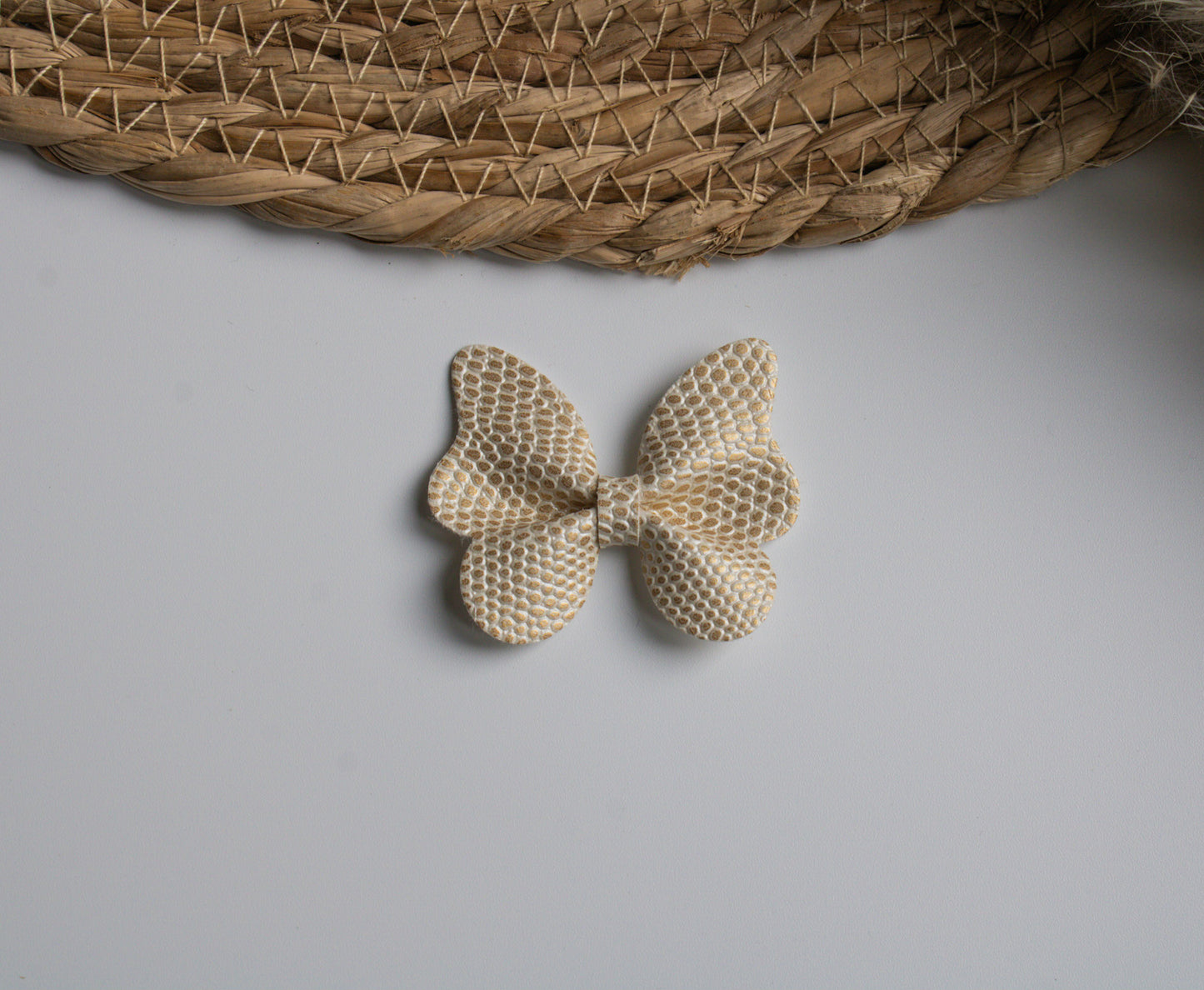 Vlinder strik slangenleer