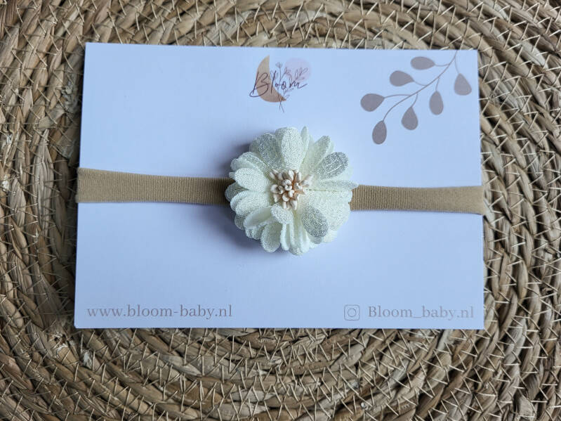 Haarband bloem white