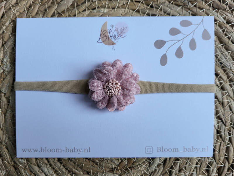 Haarband wol roze