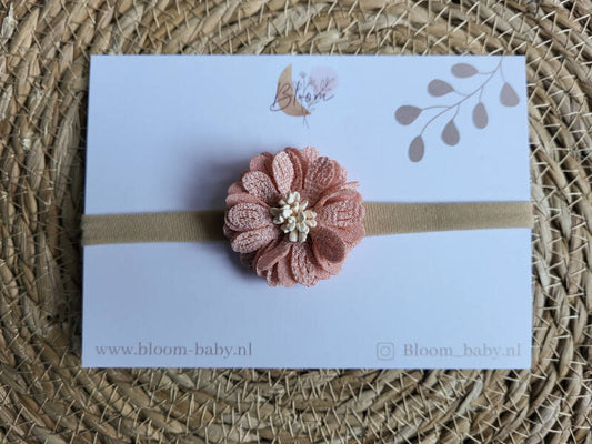 Haarband bloem roze