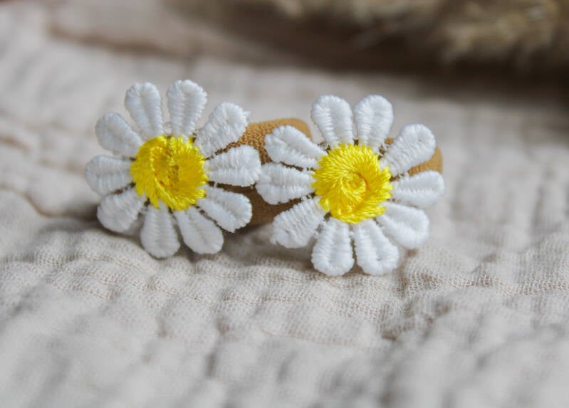 Haarelastiek madelief yellow 2 stuks