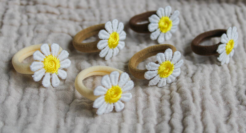 Haarelastiek madelief yellow 2 stuks