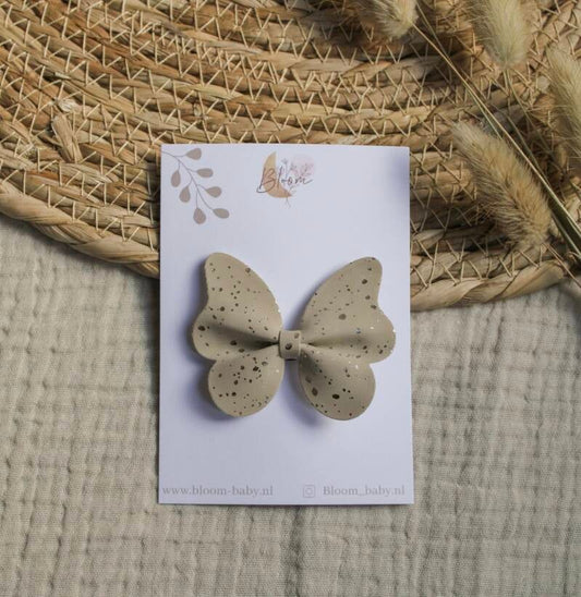 Strik vlinder beige