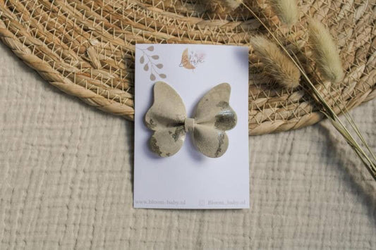 Strik vlinder beige sparkling