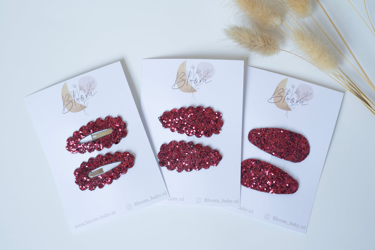 Glitter rood 2 stuks