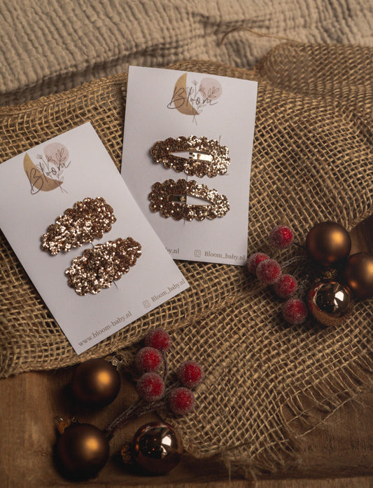 Kerst glitter goud