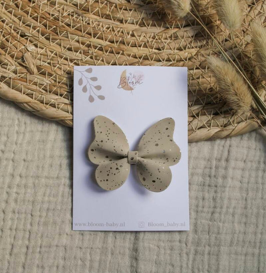 Strik vlinder beige